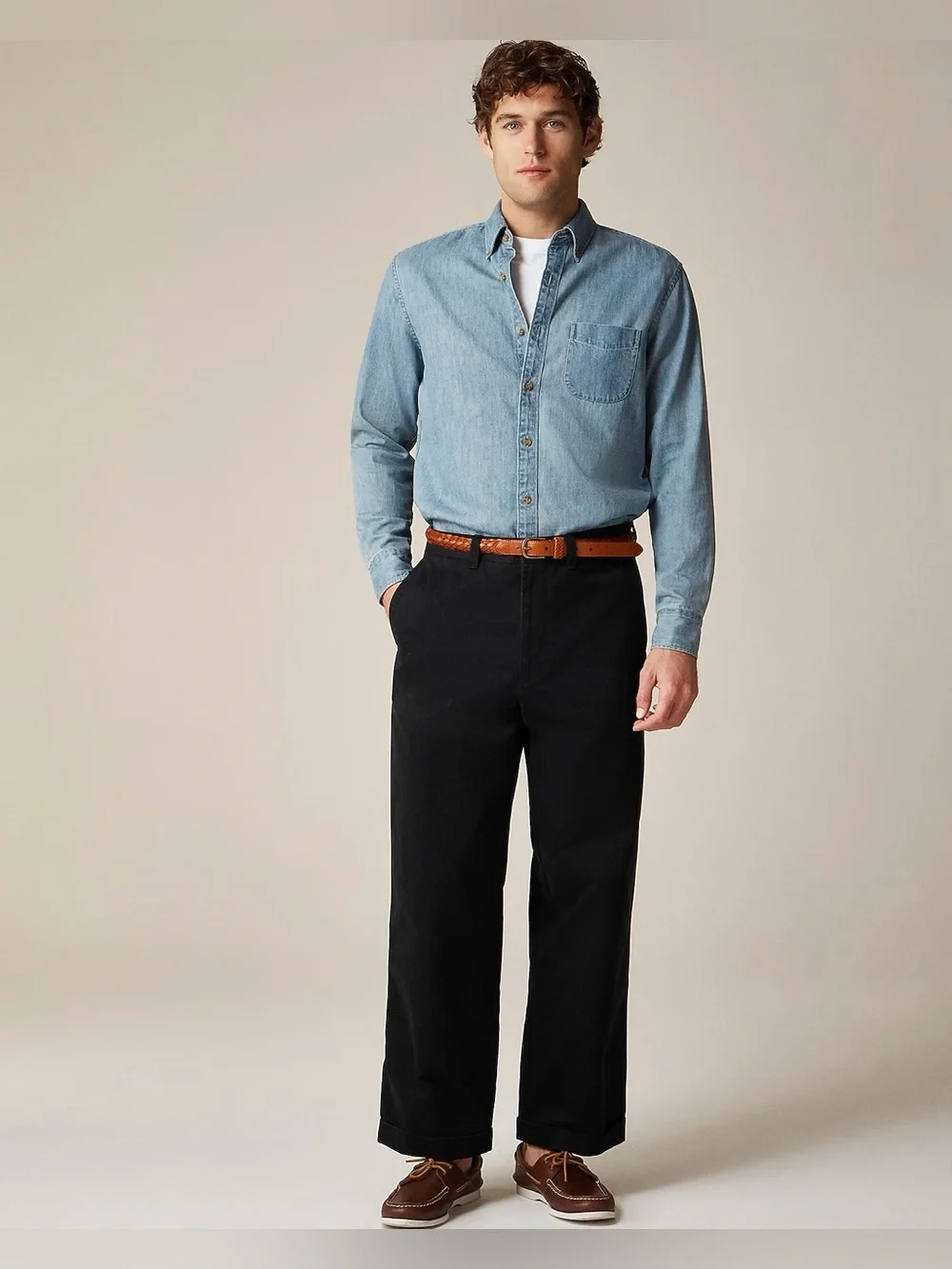 J.Crew Giant-fit chino pant in black
